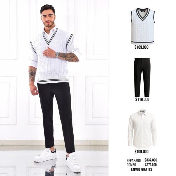 Combo 3 Piezas Sweater Blanco