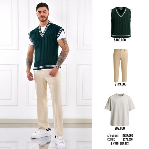 Combo 3 Piezas Sweater Verde